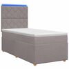 vidaXL Boxspring krevet s madracem Sivosmeđa 80 x 200 cm Tkanina