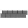 vidaXL Panel ograde 10 pcs WPC i aluminij Siva