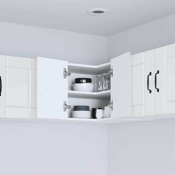 vidaXL Kuhinjski ormarić Visoki sjaj bijela 57 x 57 x 40 cm