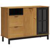 vidaXL Komoda sa staklenim vratima FLAM 110x40x80 cm masivna borovina