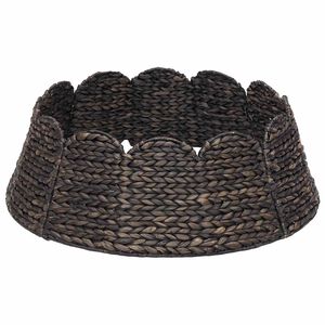 vidaXL Ogrlica za božićno drvce Kružni Crna Promjer 45 x 22 cm Zumbul
