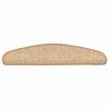 vidaXL Prostirke za stepenice 15 kom 65x21x4 cm svijetlosmeđe poluokrugle velike