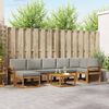 vidaXL Set vanjskih sofa s jastukom 8 pcs Prirodna i svijetlo siva