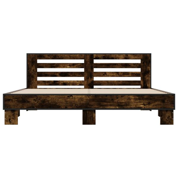 vidaXL Okvir kreveta boja hrasta 180x20 cm konstruirano drvo i metal