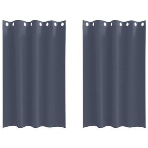 vidaXL Zavjese za blackout s prstenovima 2 pcs Antracit 175 x 140 cm