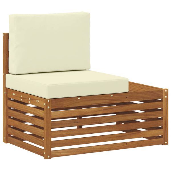 vidaXL Set vanjskih sofa s jastukom 3 Komad Prirodna i krem