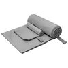 vidaXL Set sportskih ručnika 2 kom. Tamnosiva 50 x 30 cm, 200 x 100 cm