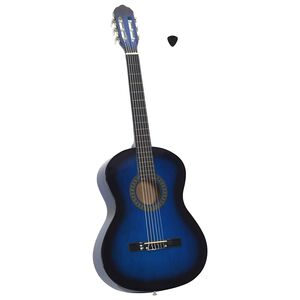vidaXL Klasična gitara za početnike plava 4/4 39" od drva lipe