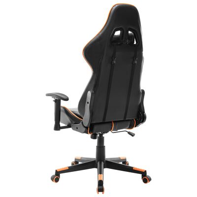 vidaXL Igraća stolica od umjetne kože crno-narančasta