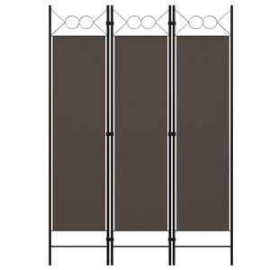 vidaXL Sobna pregrada s 3 panela antracit 120 x 180 cm