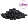 vidaXL Polirani kamenčići 25 kg crni 2 - 5 cm