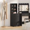 vidaXL Highboard Crni hrast 40 x 41 x 135 cm Konstruirano drvo