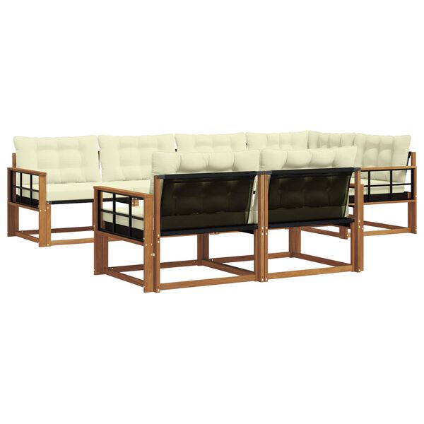vidaXL Set vanjskih sofa s jastukom 7 pcs Prirodna i krem