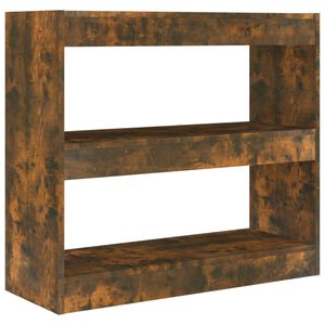 vidaXL Ormarić za knjige / pregrada boja dimljenog hrasta 80x30x72 cm