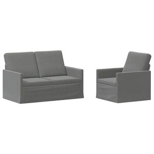 vidaXL Set sofe 2 pcs Tamnosiva Bar&scaron;un