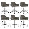 vidaXL Okretne blagovaonske stolice 6 kom tamnosive bar&scaron;unaste