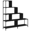 vidaXL Regal za knjige 4 razine crni 139x33,5x149 cm konstruirano drvo