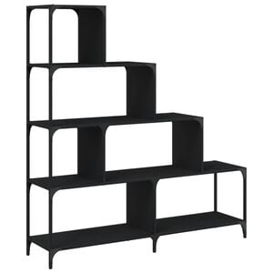 vidaXL Regal za knjige 4 razine crni 139x33,5x149 cm konstruirano drvo