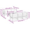 vidaXL 7-dijelni set vrtnih sofa od impregnirane borovine s jastucima