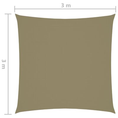 vidaXL Jedro za zaštitu od sunca od tkanine četvrtasto 3 x 3 m bež
