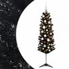 vidaXL Umjetno usko božićno drvce s kuglicom 150 cm 150 LED lampica