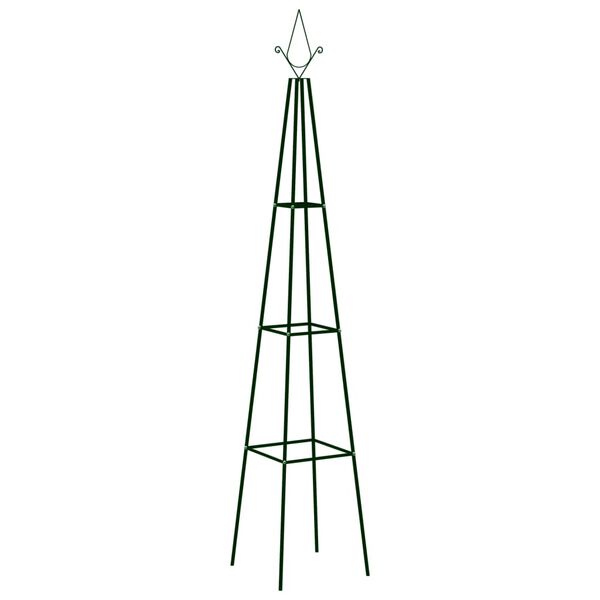 vidaXL Vrtni stalci za penjačice 2kom tamnozeleni 35x35x195 cm željezo