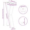 vidaXL Noge za klub stolić u obliku slova X, 2 kom, bijele, 28 x (42-43) cm, čelik