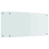 vidaXL Kuhinjski zid 2 pcs Bijelo 80 x 40 cm Staklo otporno na udarce