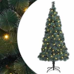 vidaXL Umjetna božićna jelka s lampicama Zelena 180 cm PET