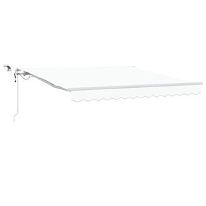 vidaXL Skrovita tenda Bijelo 300 x 250 cm Poliester i metal