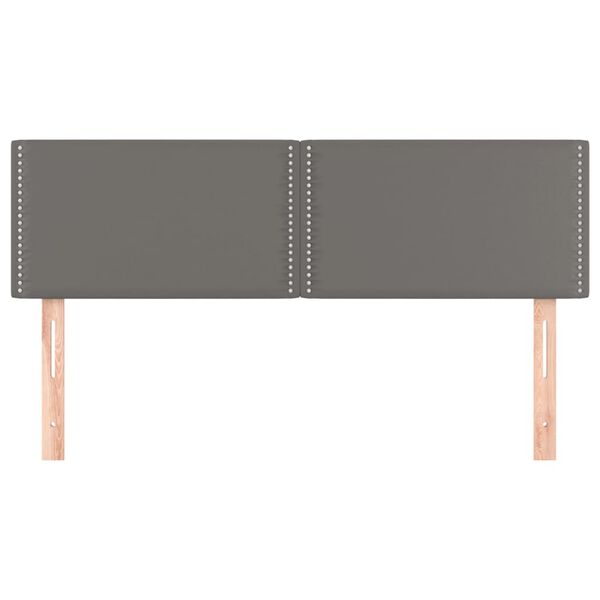 vidaXL Uzglavlja siva 144x5x78/88 cm od umjetne kože