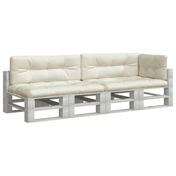 vidaXL Jastuci za palete 5 kom krem od tkanine