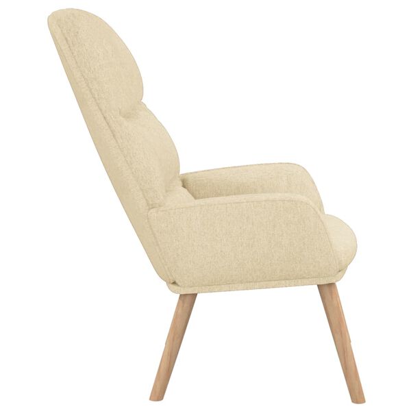 vidaXL Stolica za opu&scaron;tanje od tkanine krem