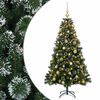 vidaXL Umjetno božićno drvce s kuglicama 120 cm 150 LED lampica