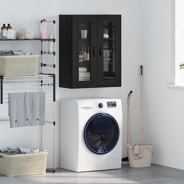 vidaXL Zidni ormarić Crni hrast 69,5 x 34 x 90 cm