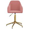 vidaXL Okretne blagovaonske stolice 2 kom ružičaste bar&scaron;unaste