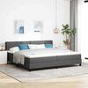 vidaXL Boxspring krevet s madracem s madracem Tamno siva 200 x 200 cm