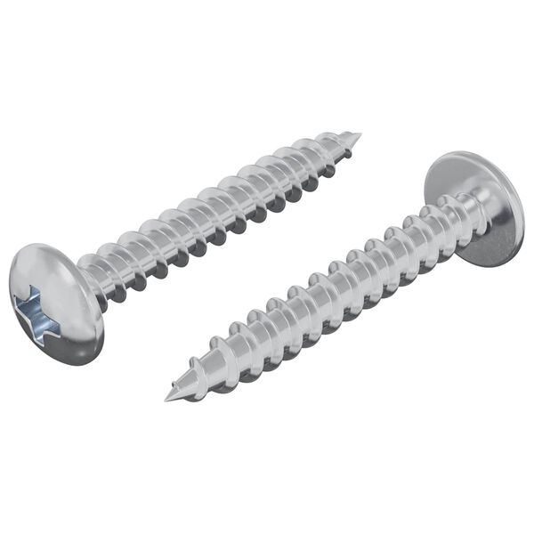 vidaXL Drveni vijak 2 pcs Srebrno M4 x 28 mm Željezo