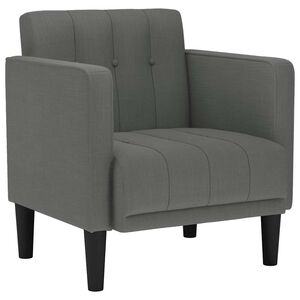 vidaXL Sofa s naslonima za ruke tamno siva 53 cm tkanina