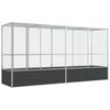 vidaXL Kavez za ptice s produžetkom srebrni 418,5x107x212 cm čelični