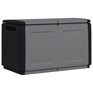 vidaXL Vrtna kutija za pohranu 96 x 53 x 57 cm 230 L tamnosiva i crna
