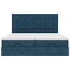 vidaXL Otomanski okvir kreveta s madracima plavi 200x200cm bar&scaron;unasti