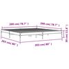 vidaXL Okvir za krevet smeđi hrast 200x200cm konstruirano drvo i metal