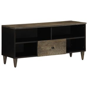vidaXL TV ormarić crni 100 x 33 x 46 cm od masivnog drva manga