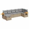 vidaXL 7-dijelni set vrtnih sofa od poliratana s jastucima bež