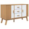 vidaXL Komoda OLDEN bijelo-smeđa 114x43x73,5 cm od masivne borovine