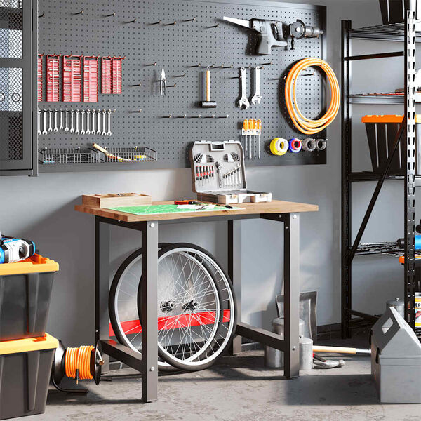 vidaXL Radni stol svijetlo smeđi 100x60x81,5 cm puno drvo hrast