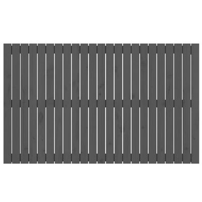vidaXL Zidno uzglavlje sivo 147x3x90 cm od masivne borovine
