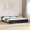 vidaXL Okvir za krevet od masivnog drva crni 200 x 200 cm