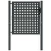 vidaXL Vrtna vrata antracit 100x100 cm čelik